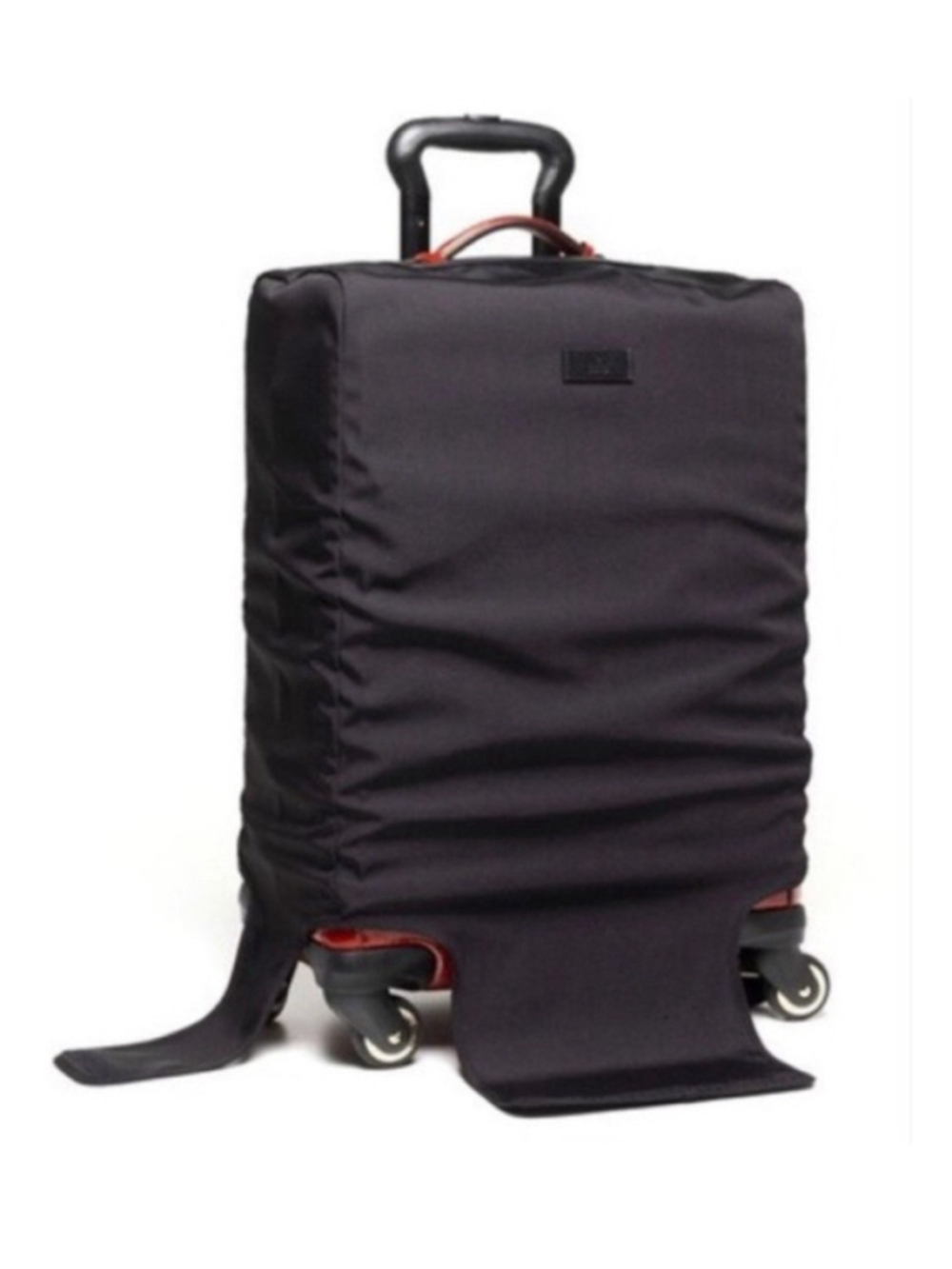 Gucci Nylon Luggage Protective Cover Carry On Suitcase Black Leather